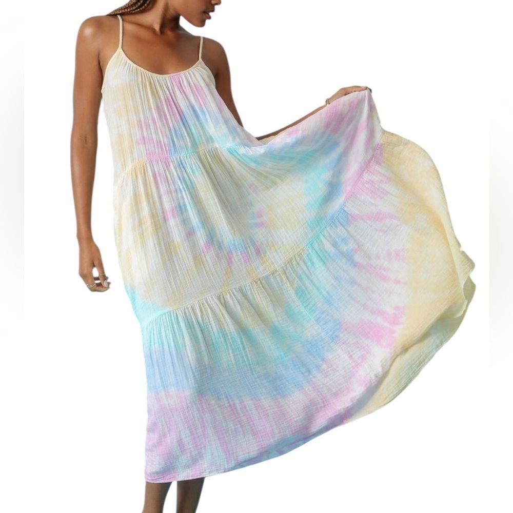 Electric & Rose Paradiso Gauze Dress - Luna / Blush / Lemon XS